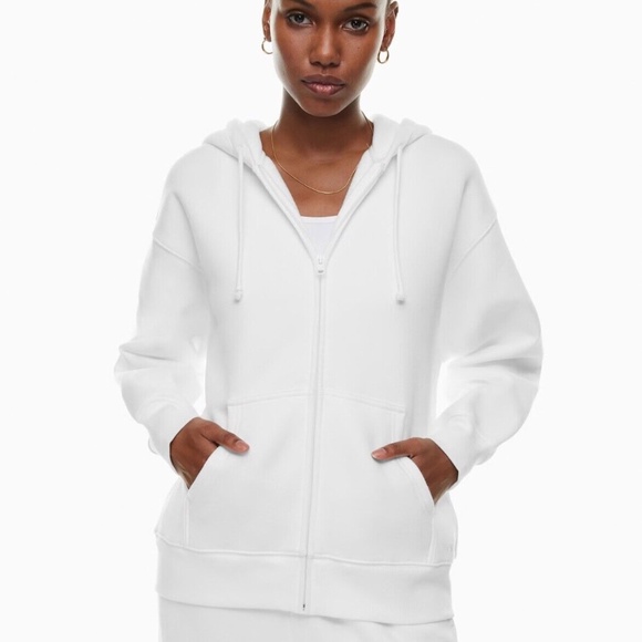 ARITZIA TNA Sweatfleece Cozy Fleece Boyfriend Midweight Hoodie SWEATSHIRT New XS - Picture 2 of 14